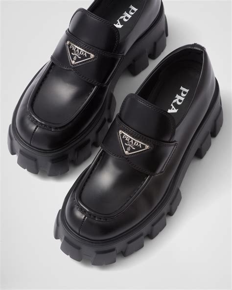 loafer von prada|Prada monolith loafers women's.